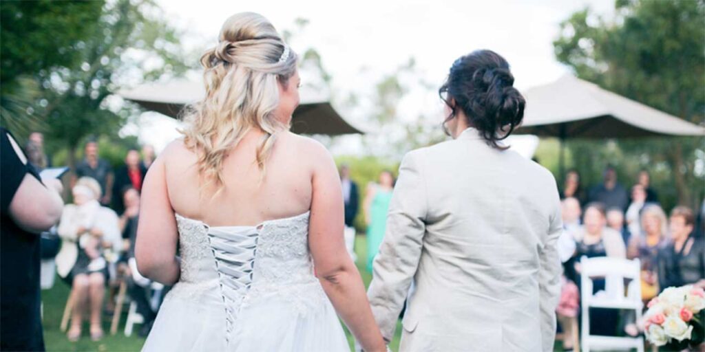 Selina and Amanda from behind