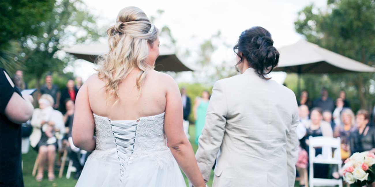 Selina and Amanda from behind
